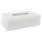 Tissue Box Cover, Gedy RA08-02, Thermoplastic Resin Rectangular Tissue Box Cover in White Finish